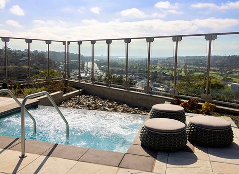 Pool spa at Chromatic Flats Apartments in San Diego CA