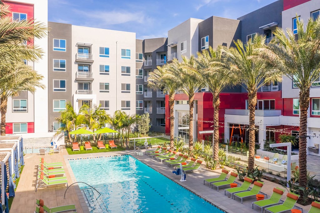 Pool Vibe Angled at Vita Apartment Homes in Orange, CA