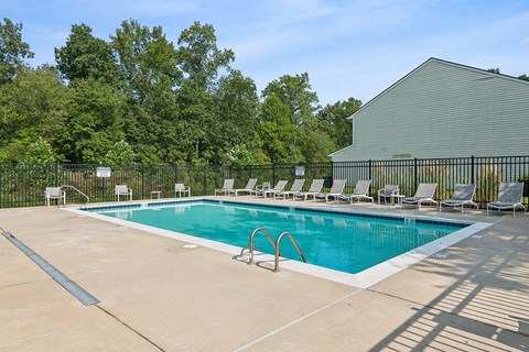Outdoor pool at Broadwater Townhomes in Chester VA