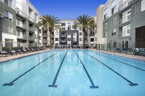 Pool at Main and Jamboree Apartments in Irvine CA