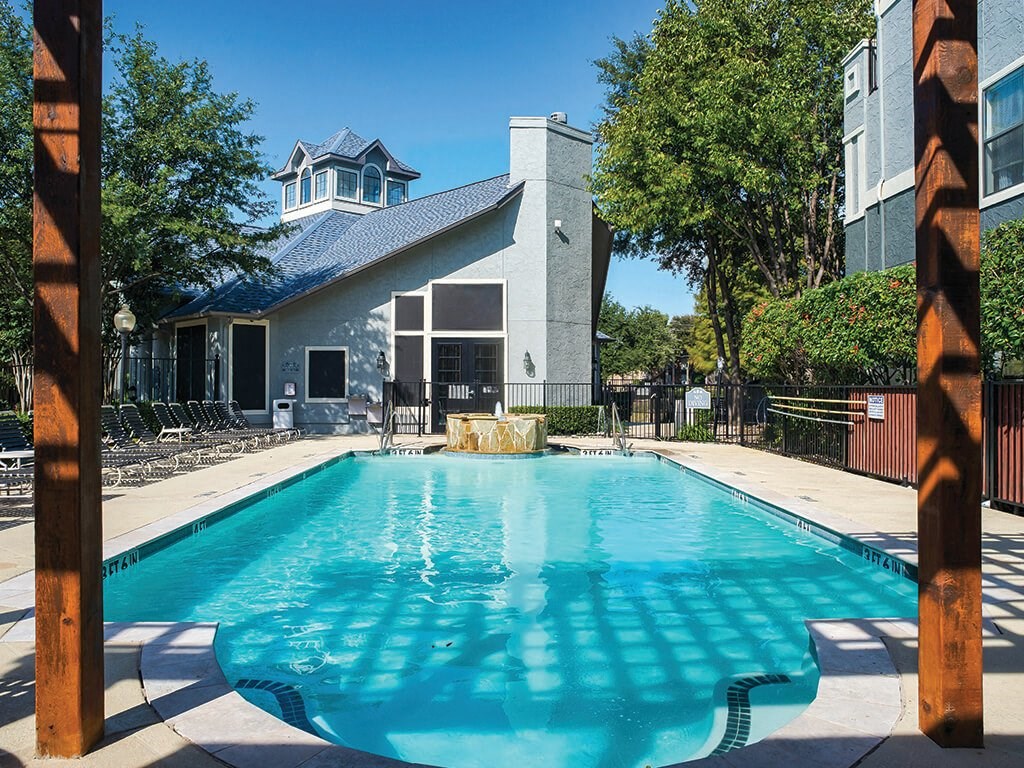 North Dallas Apartments for Rent - Tivoli - Large Pool Area with Lounge Chairs
