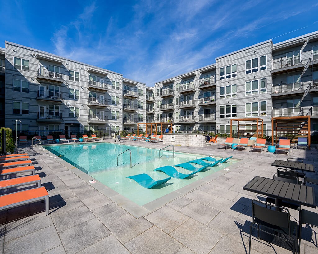 Pool at Vero Apartments in Chelsea MA