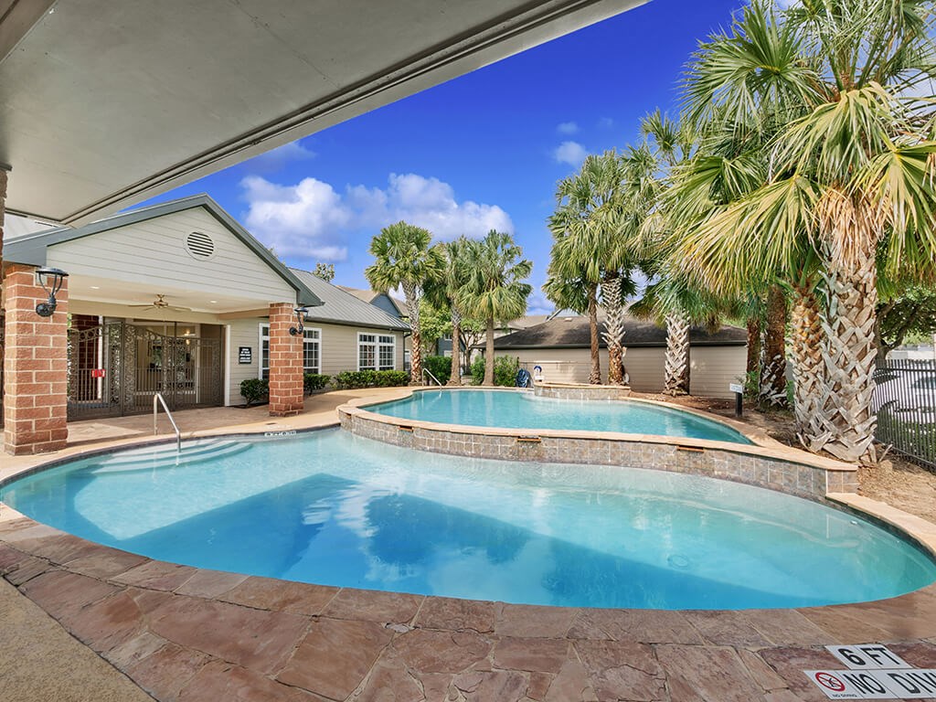 Outdoor pool at Tidwell Estates in Houston TX