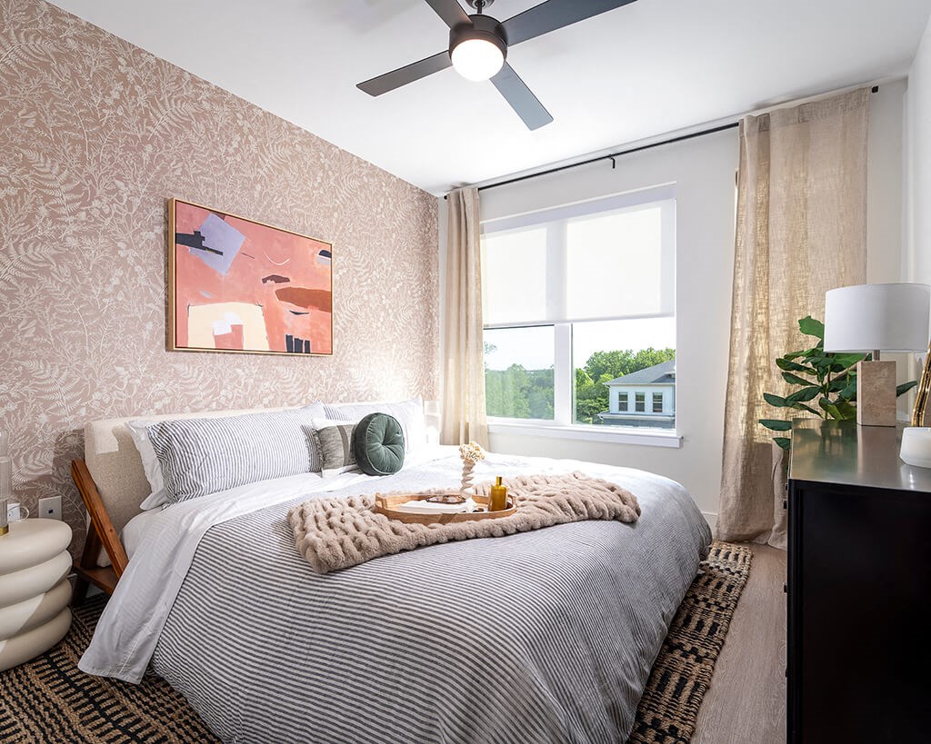 Primary bedroom at 333 Ellington Apartments in Gaithersburg MD