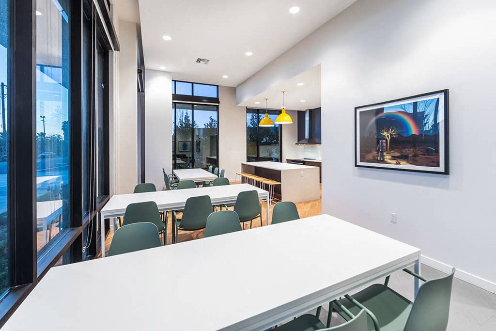 Resident Services Center Seating Area at GEO Apartment in Fremont CA