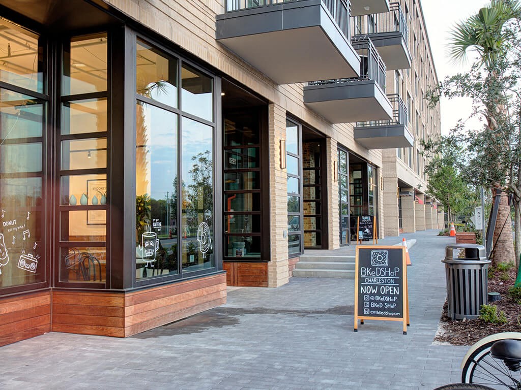 Street level retail at Caroline Charleston SC