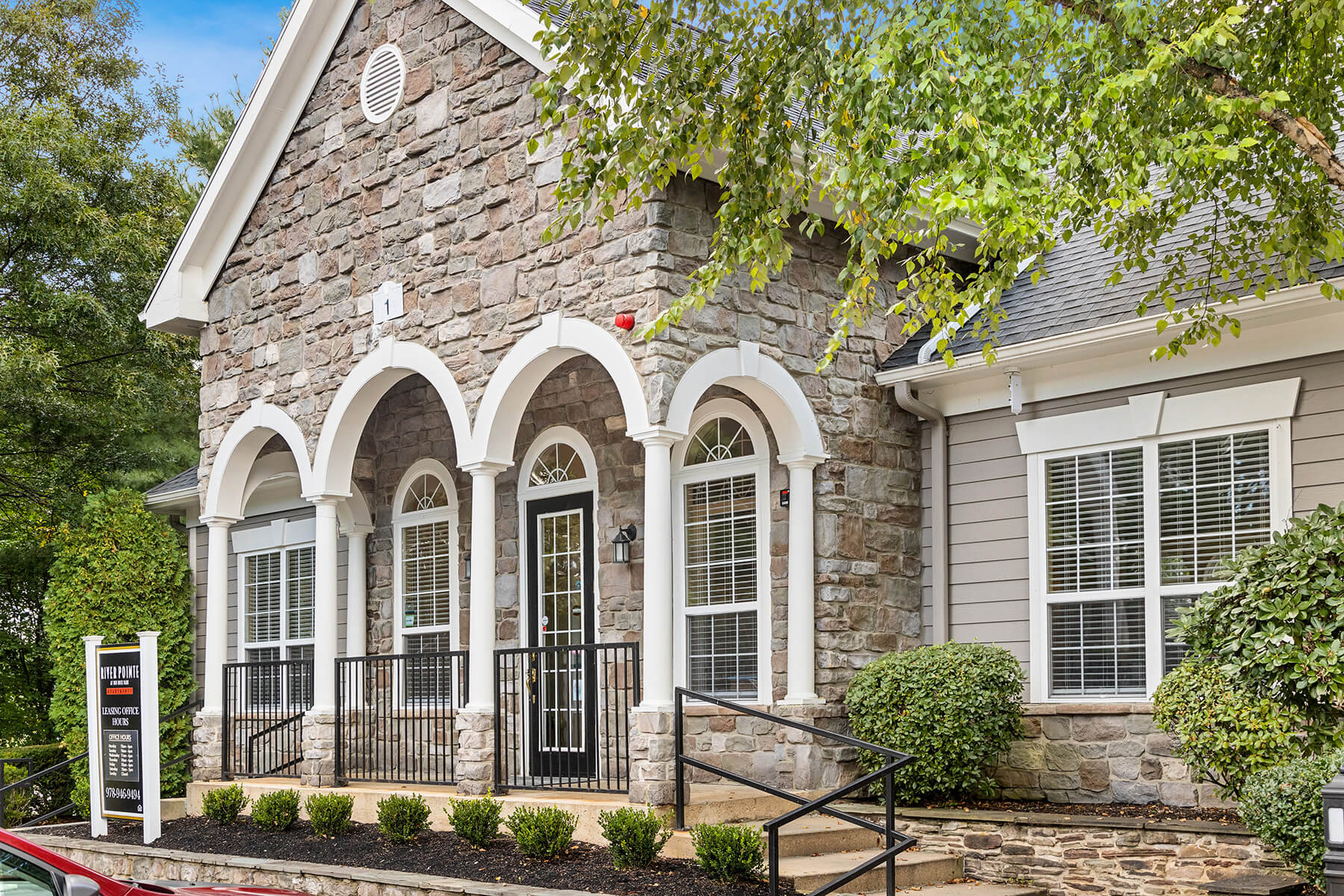 River Pointe at Den Rock Park Lawrence MA Exterior Leasing Office entrance