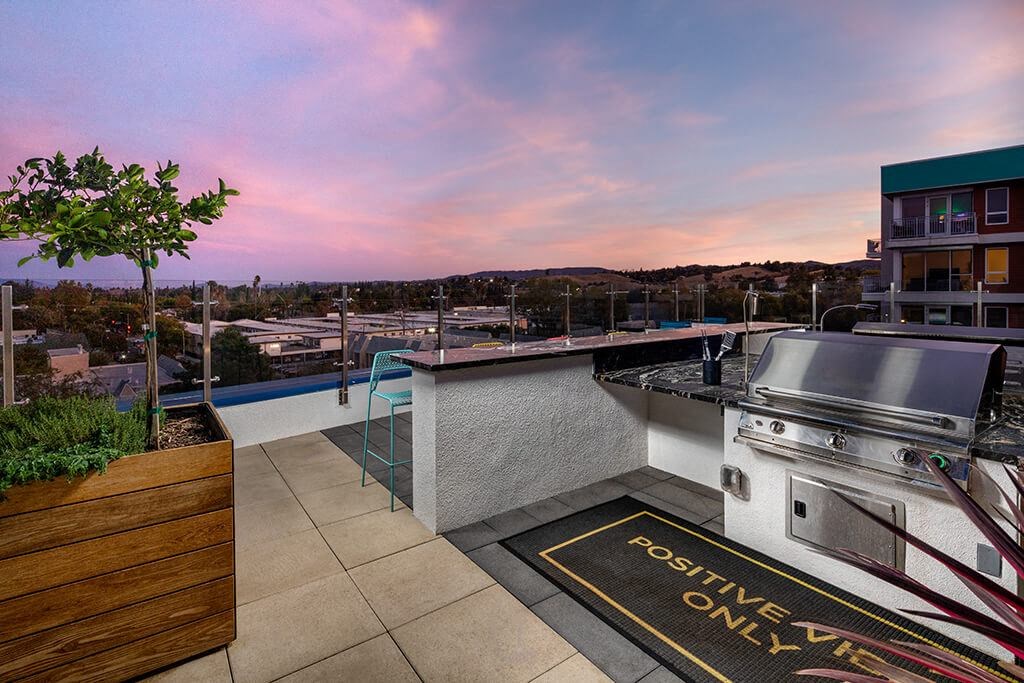Rooftop Euphoria View Sunset at Chroma Apartment Homes in Canoga Park CA