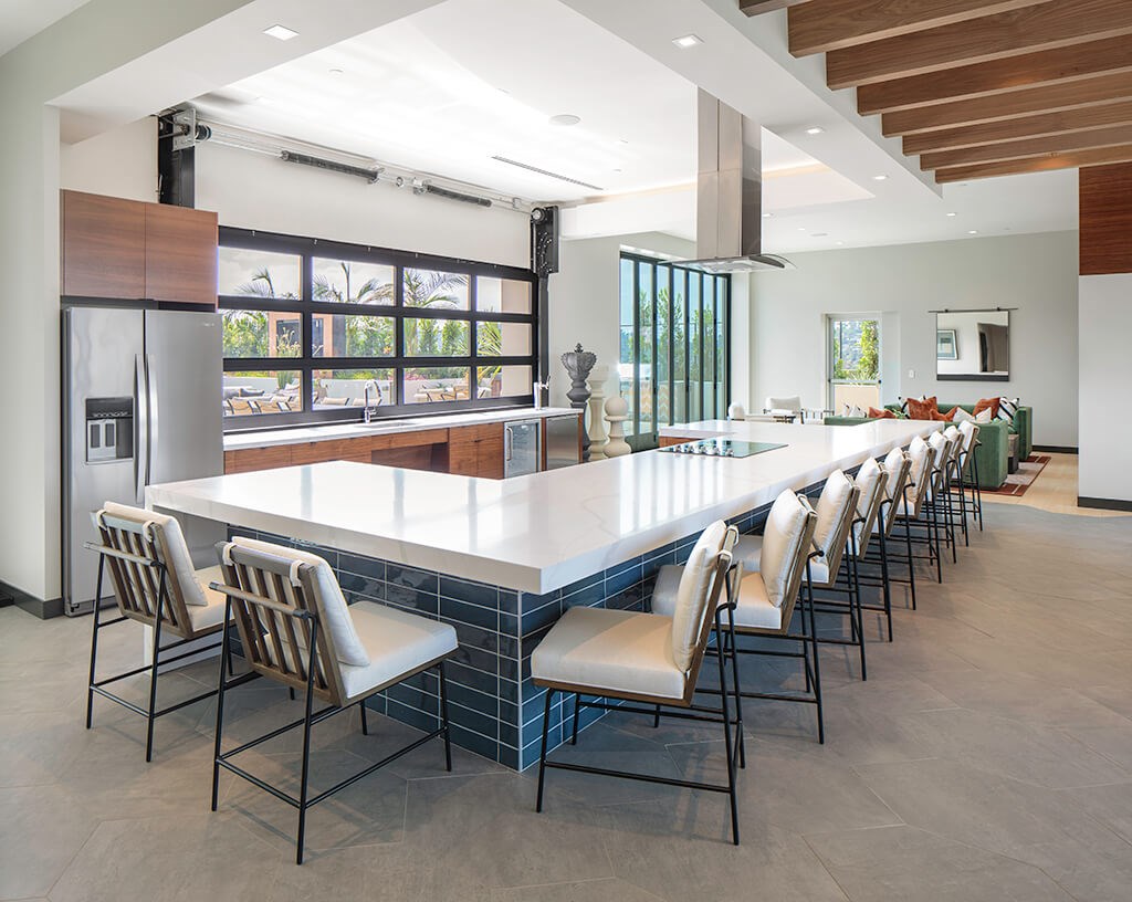 Rooftop Loung Kitchen at The Wylden Apartments in Los Angeles CA