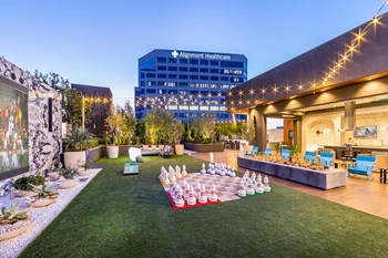 Rooftop Lounge Exhale at Dusk at Aura Apartment Homes in Orange CA - Photo Gallery 10