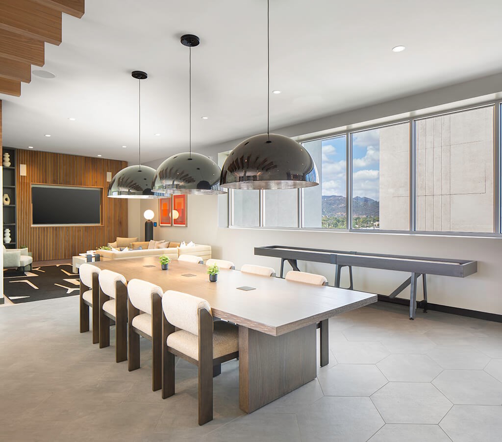 Rooftop Lounge Table at The Wylden Apartments in Los Angeles CA