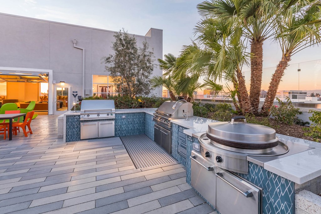 Rooftop Vantage Grills at Vita Apartment Homes in Orange, CA