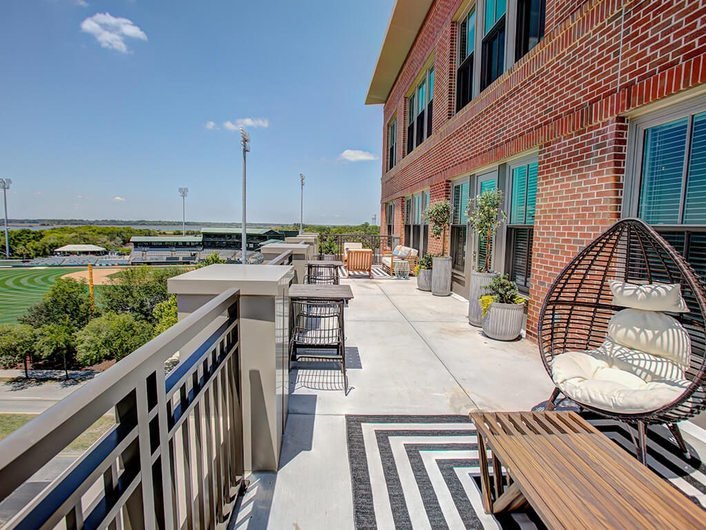 Rooftop Patio with chairs at Caroline Charleston SC