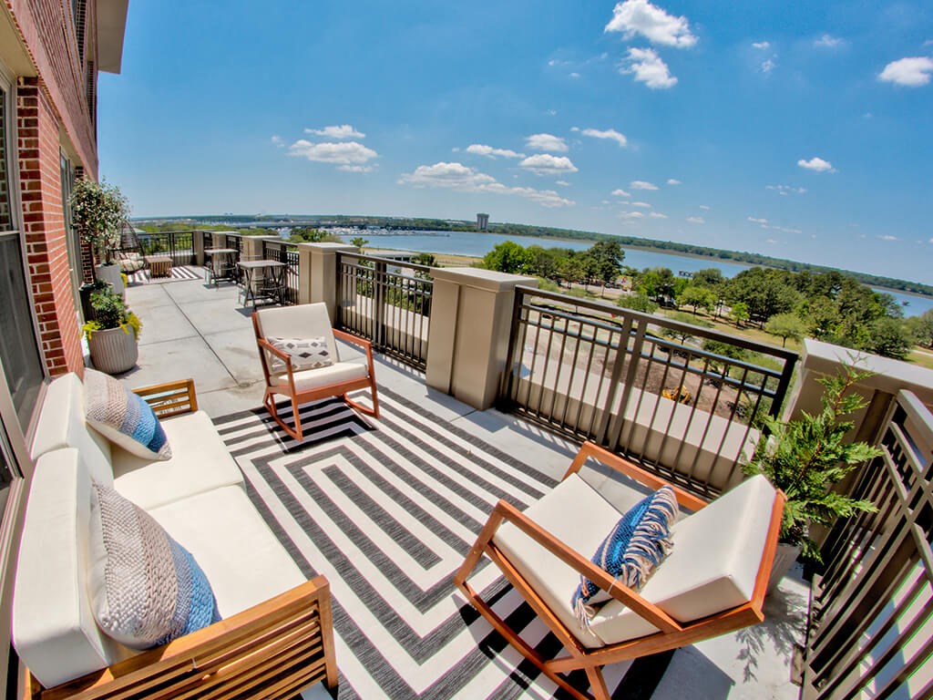 Rooftop Patio with seating at Caroline Charleston SC