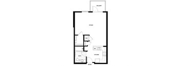 S01 Floor Plan at Candara at Hancock Park Apartments in Los Angeles CA