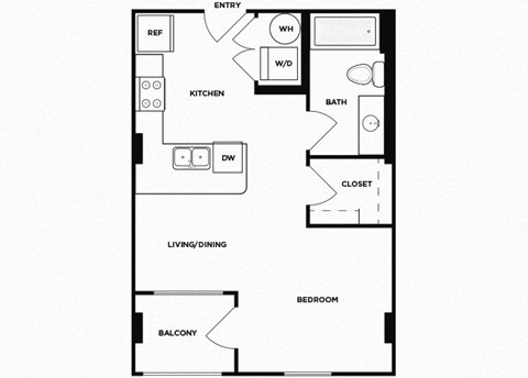 Studio floor plan image at Norte Town Lake Apartments in Tempe Arizona