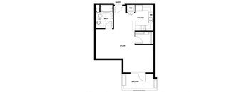 S03 Floor Plan at Candara at Hancock Park Apartments in Los Angeles CA