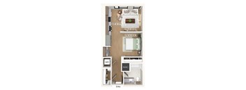 Studio floor plan at 1010 Waugh Apartments in Houston TX