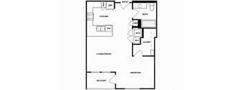 Studio floor plan image at Norte Town Lake Apartments in Tempe Arizona