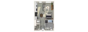 S1 Floorplan Image at Chroma Apartments in Canoga Park CA