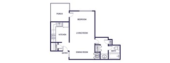 Studio floor plan at City Side Flats Apartments in Nashville TN