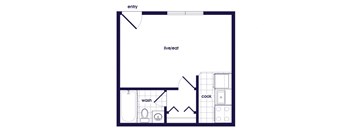 Studio Floorplan Image at Marley Station Glen Burnie MD