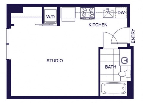 S1 Floorplan Image at Q21 Apartments in Portland OR