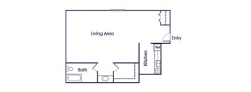 Studio Floorplan Image at The Pine Apartments in Lakewood CO