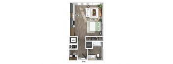 Studio floor plan at The Edley in Atlanta GA