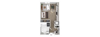 Studio floor plan at The Penstone Apartments and Townhomes in South Walpole MA