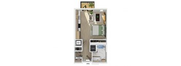 Studio floor plan at 333 Ellington in Gaithersburg MD