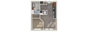 Studio floor plan image at Vero Apartments in Chelsea MA