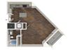 Studio floor plan at The Reid Apartments in Tucker, GA