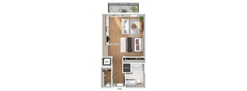 Studio floor plan image at The Waylon in McKinney TX