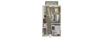 Studio floor plan at 1900 Parmer Apartments in Austin TX