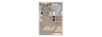 Studio floor plan image at Vero Apartments in Chelsea MA