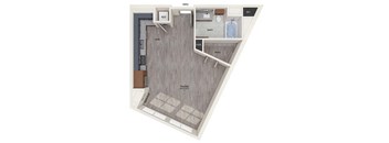 Studio floor plan image at Vero Apartments in Chelsea MA