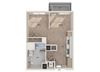 Studio floor plan image at Vero Apartments in Chelsea MA