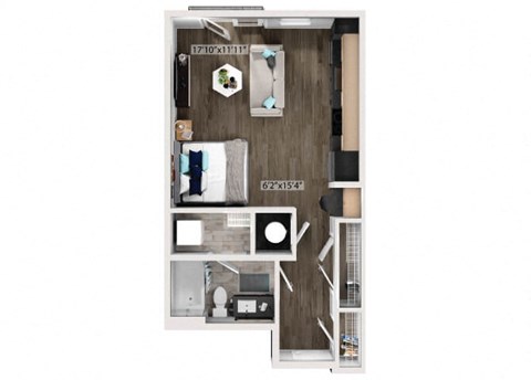 S5 Floorplan Image at Fifteeen15 South Lamar Apartments in Austin TX