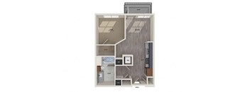 Studio floor plan image at Vero Apartments in Chelsea MA