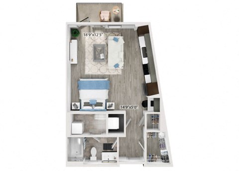 S6 Floorplan Image at Fifteeen15 South Lamar Apartments in Austin TX