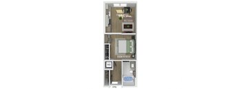 Studio floor plan at The Brynn in Kirkland WA