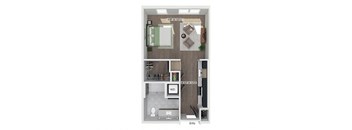 Studio floor plan at The Brynn in Kirkland WA