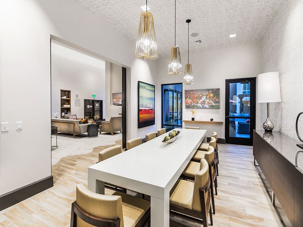 Social lounge dining area at 808 West in San Jose CA