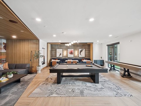 Social Lounge Game Area Heights at 1520 Apartments in Houston TX