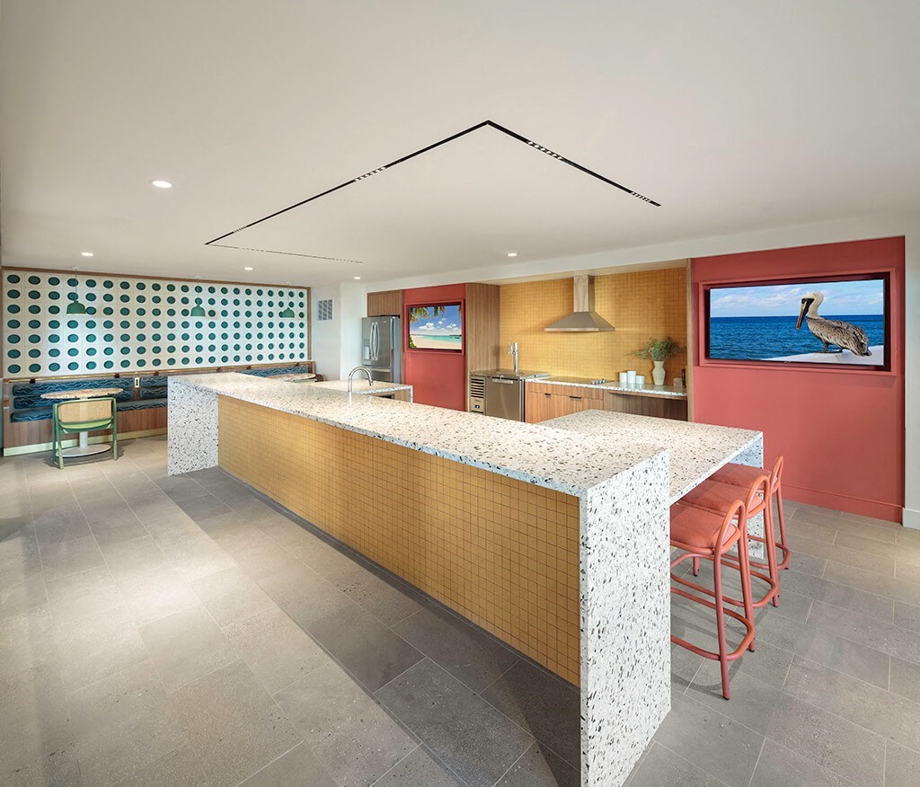 Social Lounge Kitchen at Bevel Apartments in San Diego CA