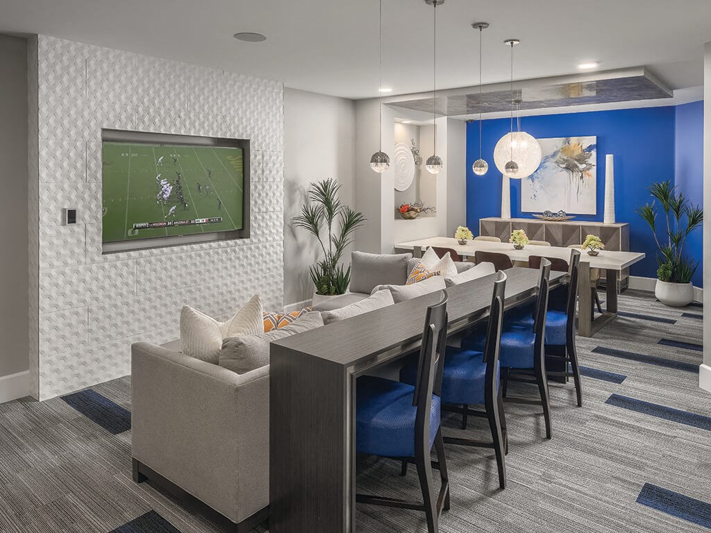 Social lounge seating area at Norte Town Lake Apartments in Tempe Arizona