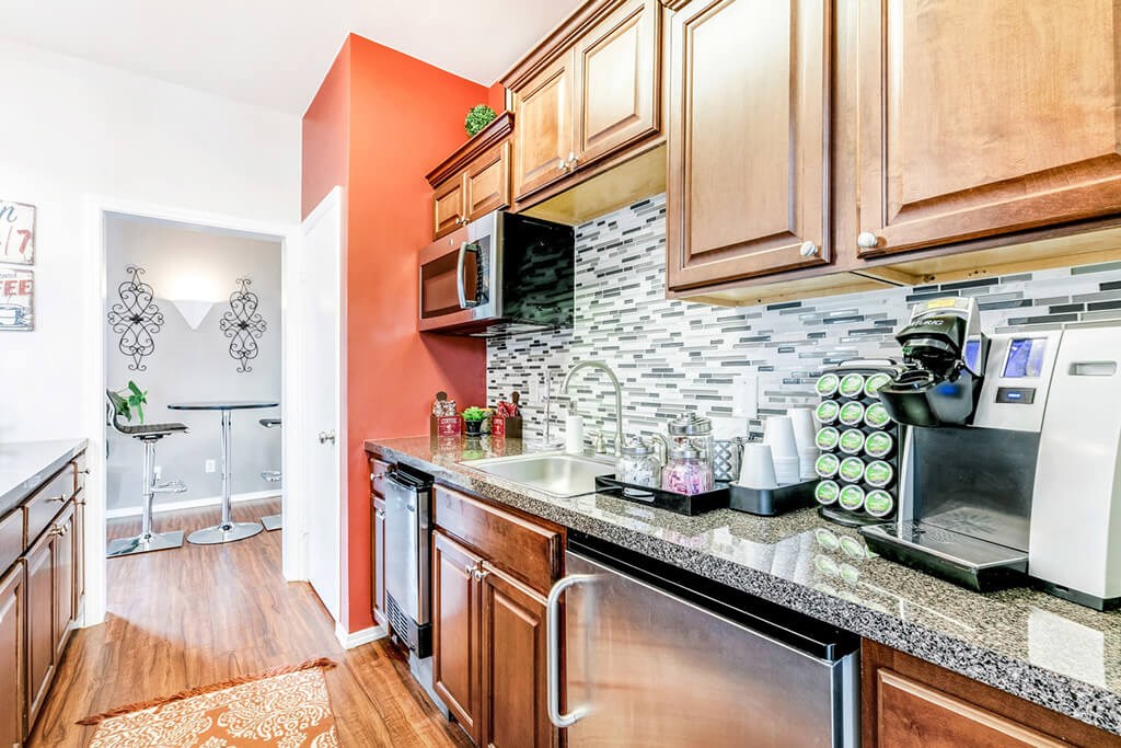 Social lounge kitchen at Landmark at Wynton Pointe Apartment Homes in Nashville TN