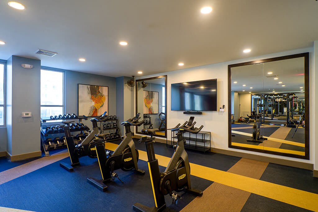 Spin Room at Vero Apartments in Chelsea MA