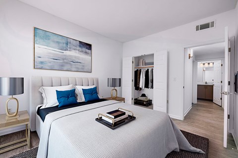 Bedroom at Landara Apartments in Ontario CA